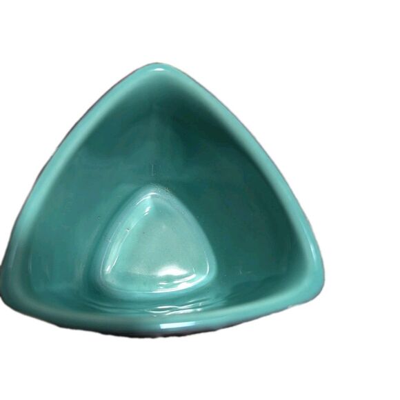 Hand Decor By Herta Gertz Vancouver Pottery #7105 Dogwood Small Triangle Dish - Picture 4 of 6